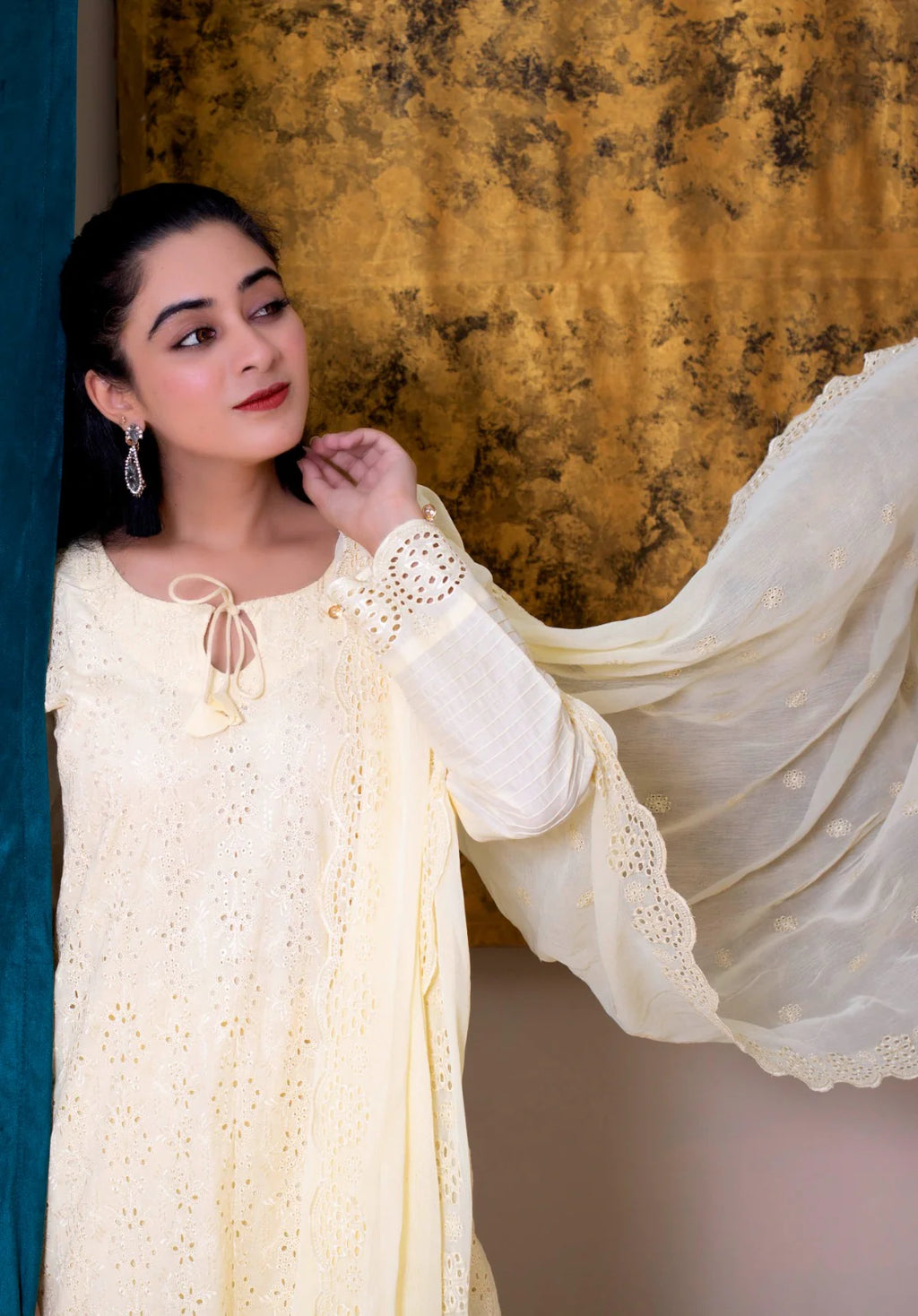 LEMON LUSH | SS-1004 – Elegant Schiffli Kurta Set