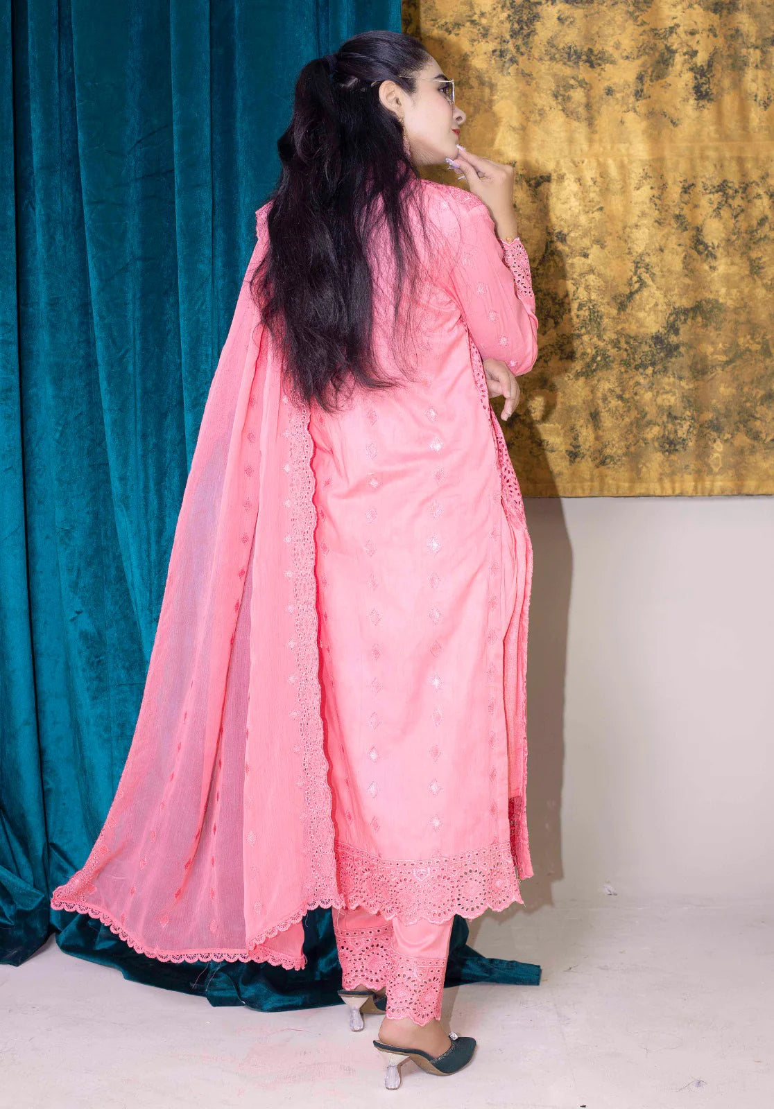 LAVENDER LUSH | SS-1006 – Elegant Schiffli Lawn Kurta Set