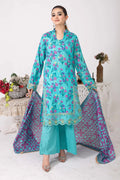 SCARLET LEAVES | SS-1017 – Dark Cyan Patchwork Lawn Kurta Set