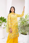 SUNSET-FEN | SS-1013 – Yellow Lawn Farshi Shalwar Kurta Set