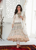 SPARKLE MIST 3PC FIRAK | SS-1023 – White Embroidered Firak with Crystal Handwork