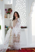GUL-O-GULZAR | SS-1028 – White Organza Kurti with Flared Gharara