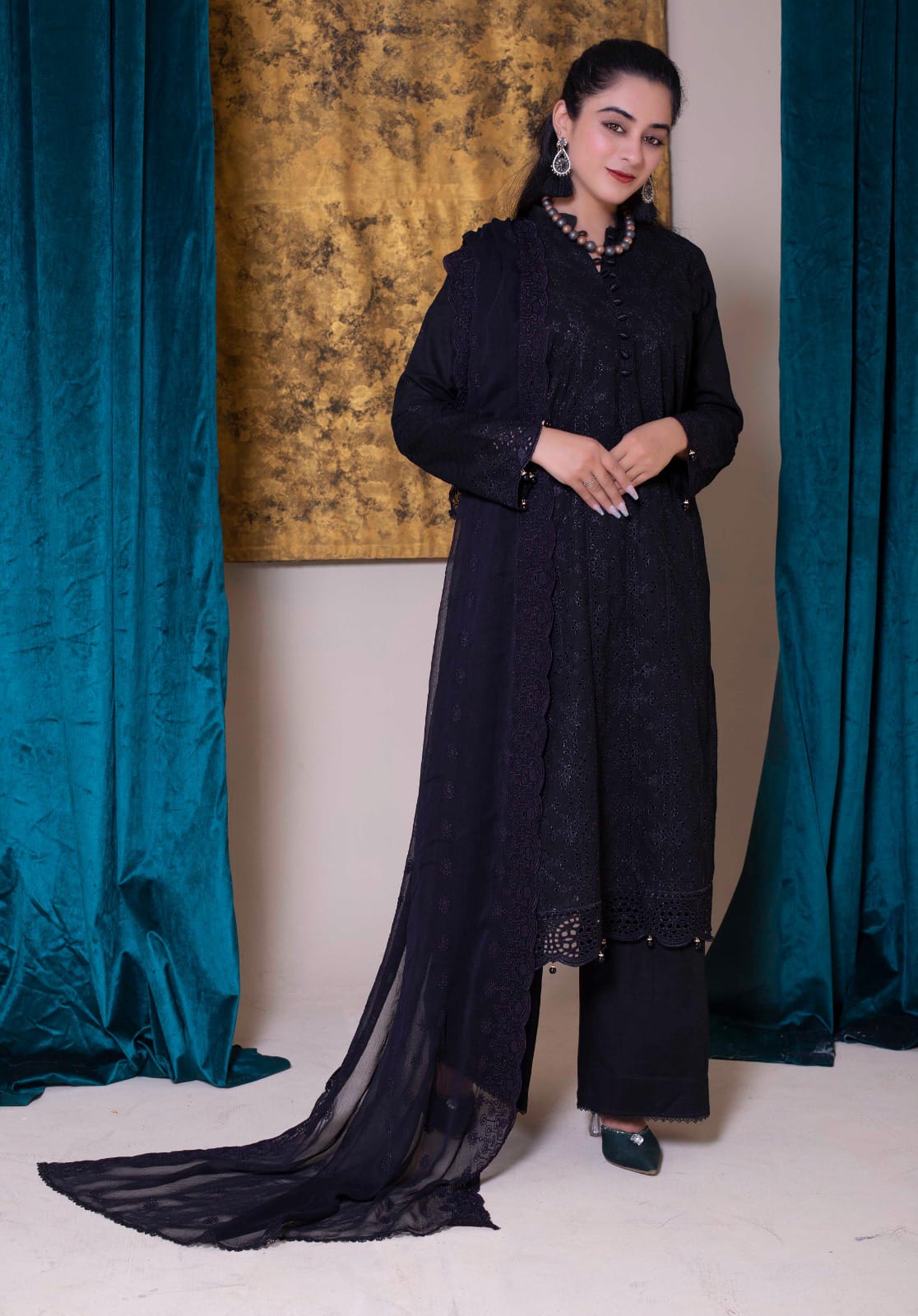 BOLD BEAUTY | SS-1003 – Elegant Schiffli Kurta Set