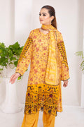 EMERALD CANOPY | SS-1014 – Vibrant Yellow Lawn Patchwork Kurta Set