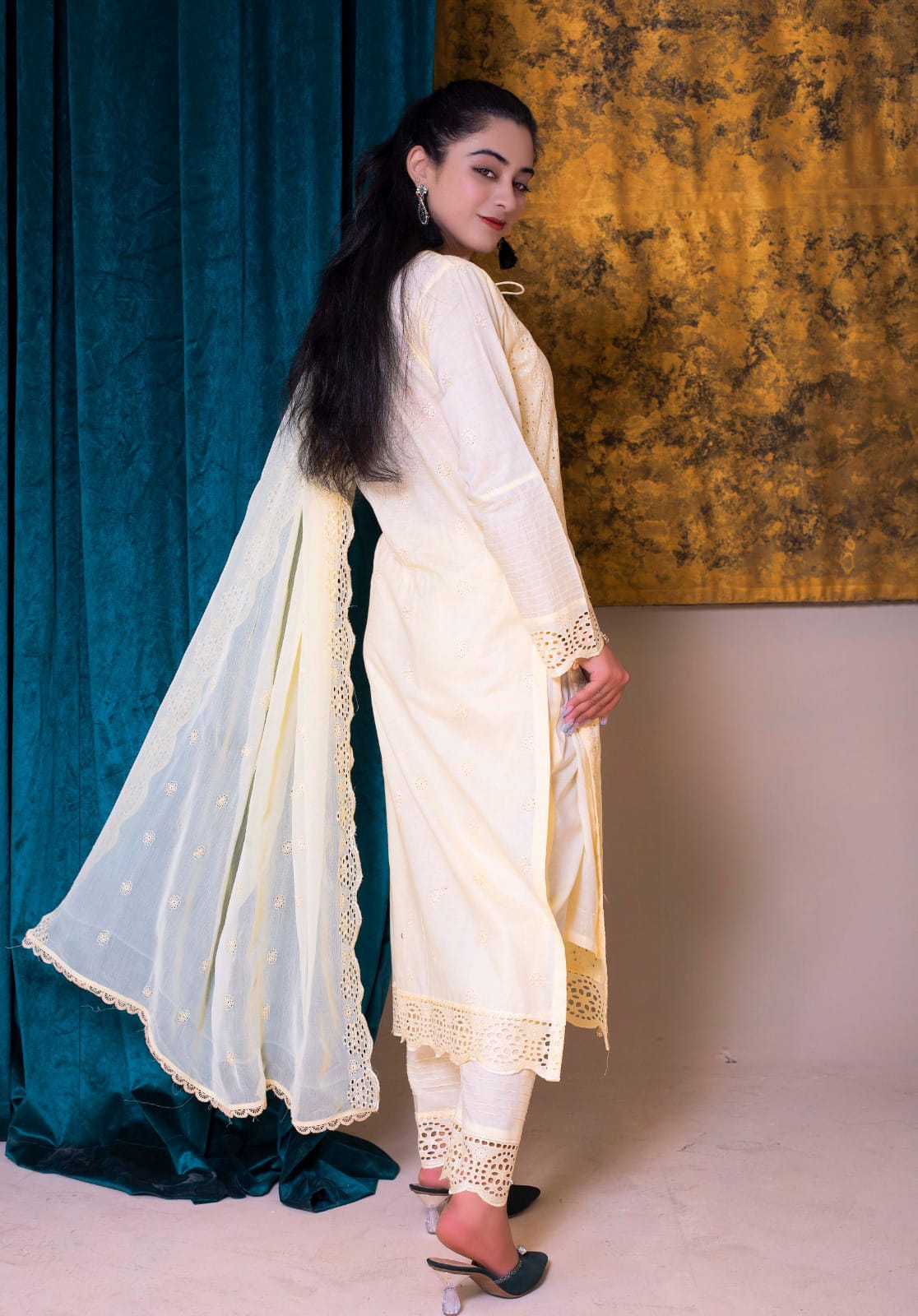 LEMON LUSH | SS-1004 – Elegant Schiffli Kurta Set