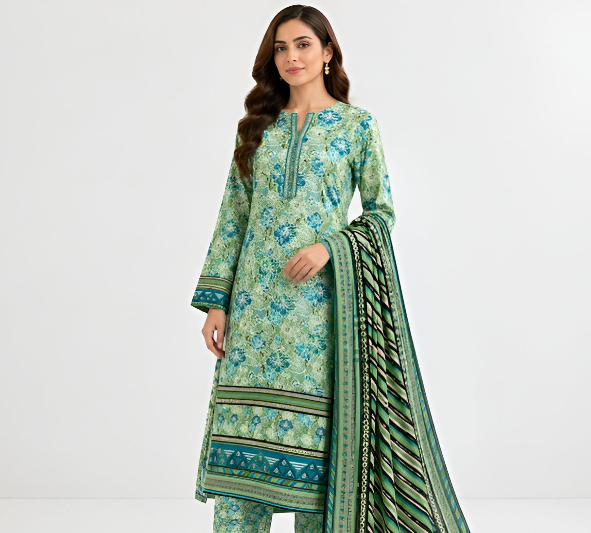 Fresh greens aur soft lawn cotton — summer ka perfect combo. 🌿