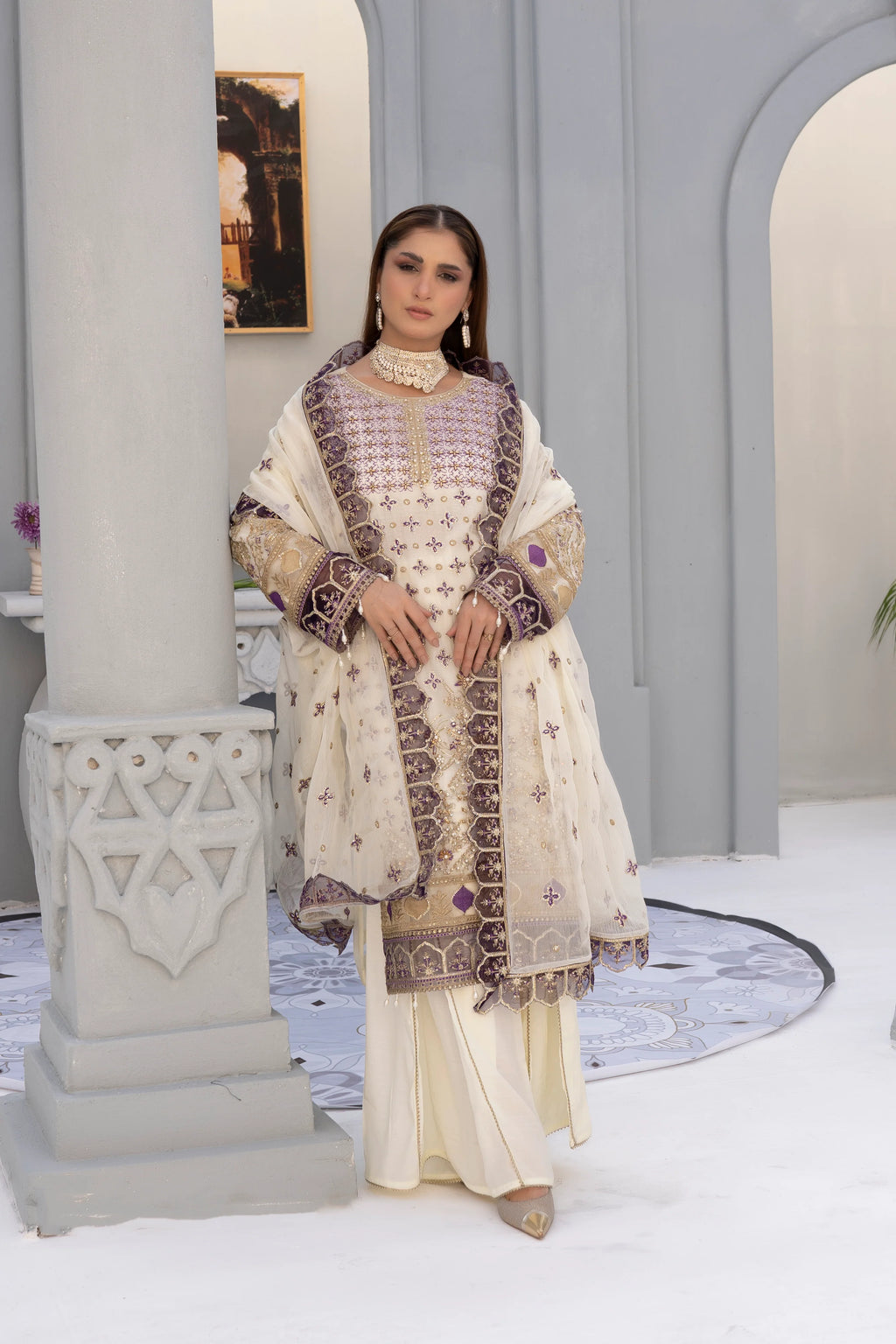 CREAM BLOOM | SS-1051 KURTA SET