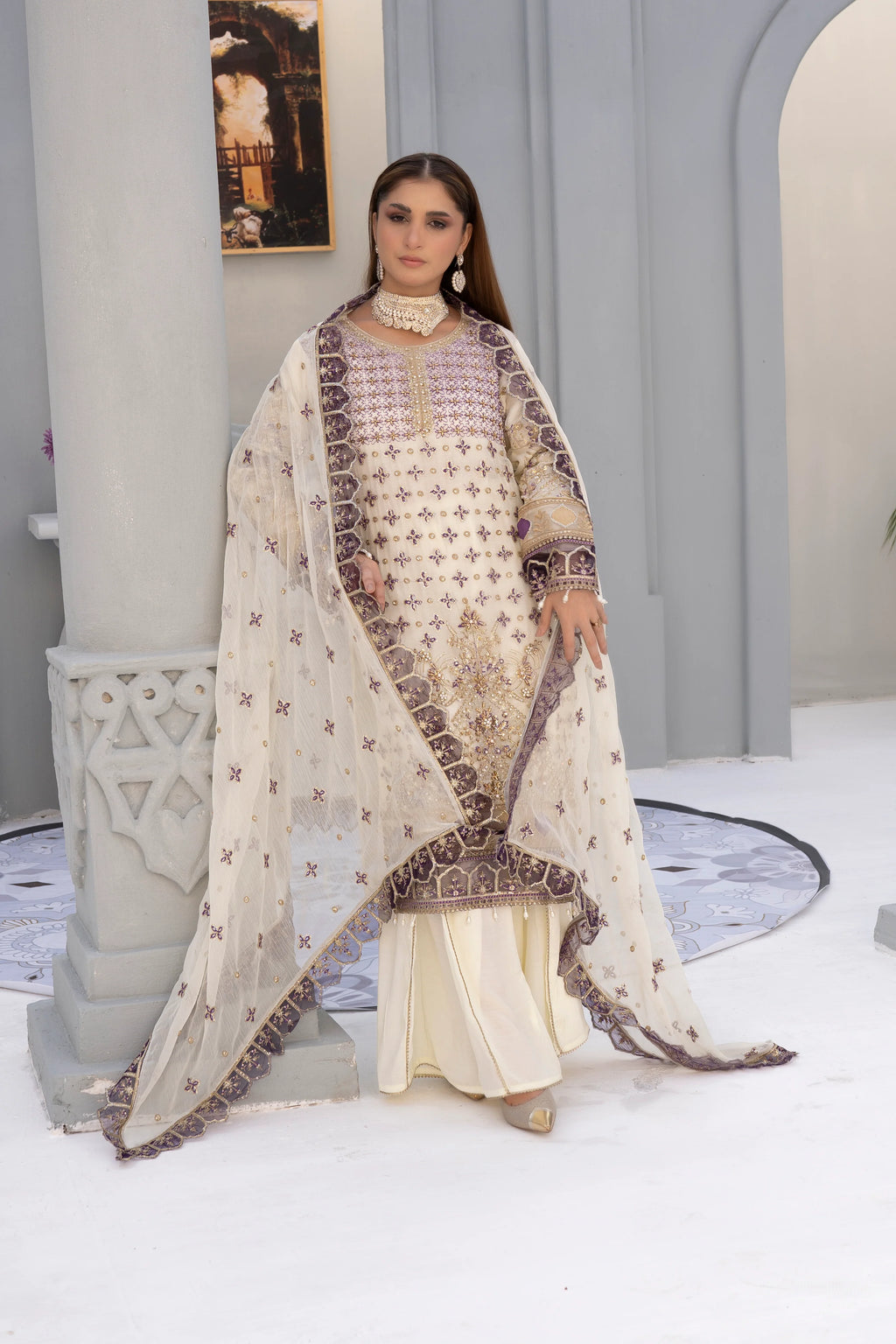 CREAM BLOOM | SS-1051 KURTA SET