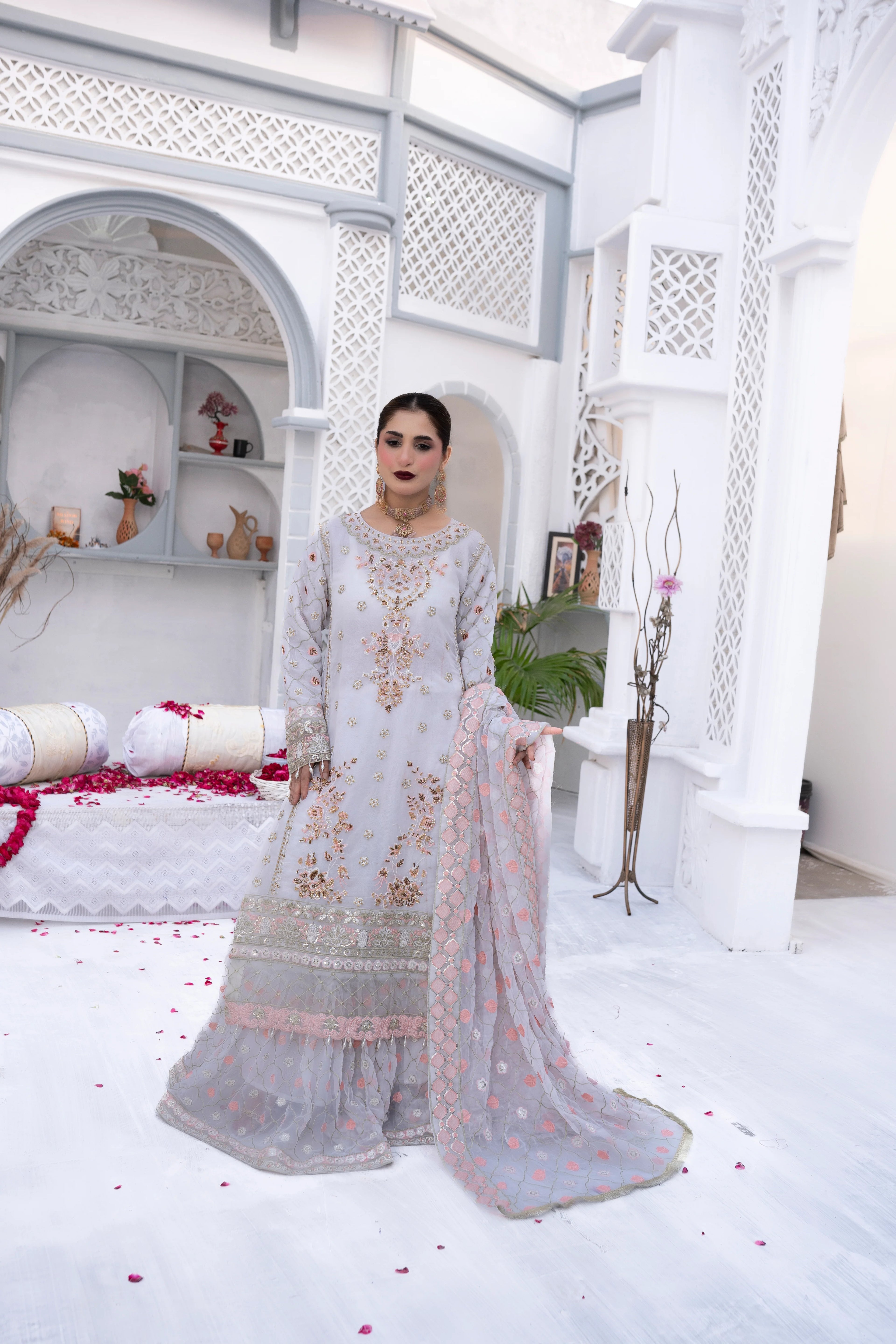 SOFT PEARL | SS-1048 LONG SHIRT WITH GHARARA