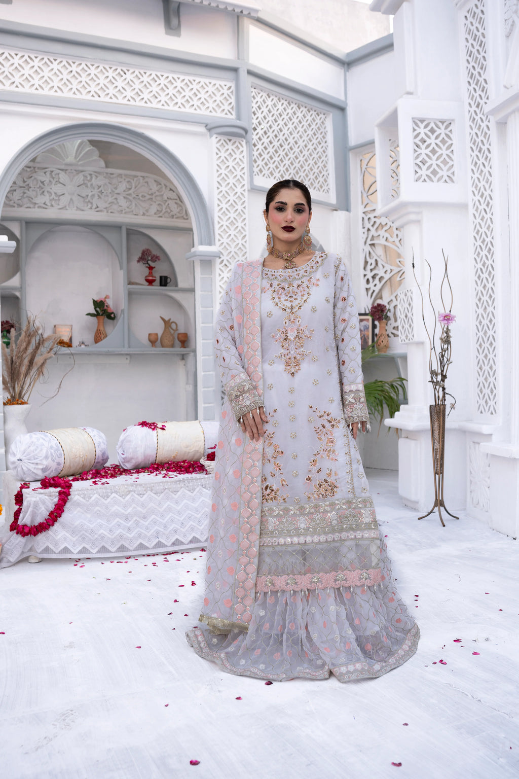 SOFT PEARL | SS-1048 LONG SHIRT WITH GHARARA