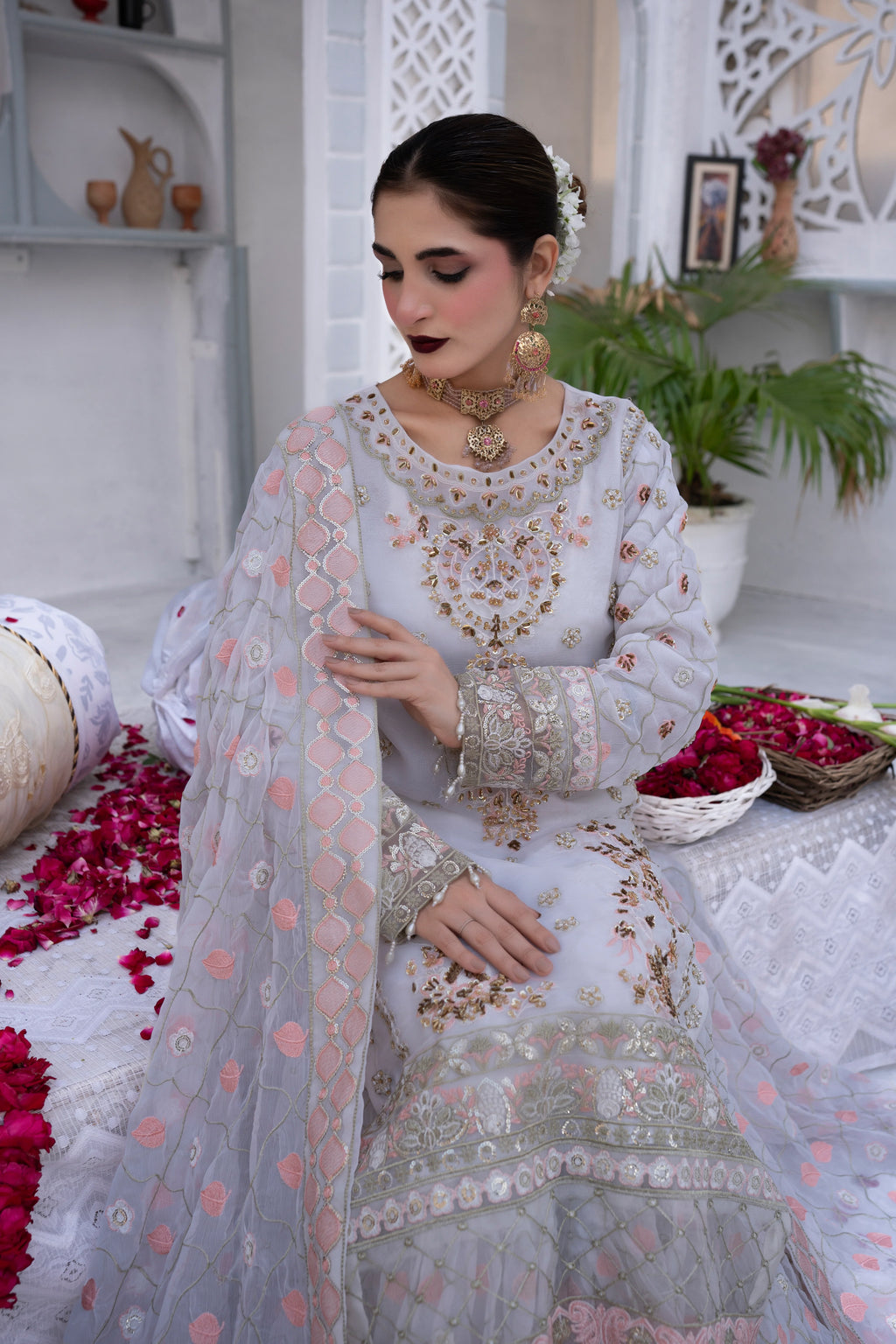 SOFT PEARL | SS-1048 LONG SHIRT WITH GHARARA