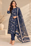 Bin Qasim Chamki Viscose 3 Piece Suit with Chiffon Dupatta